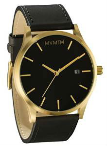 Watches Gold Case with Black Leather Strap 2 Watches Gold Case with Black Leather Strap 2