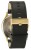 Watches Gold Case with Black Leather Strap1